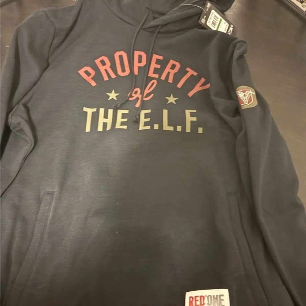 Under Armour Navy Hoodie with Red and Gold Print